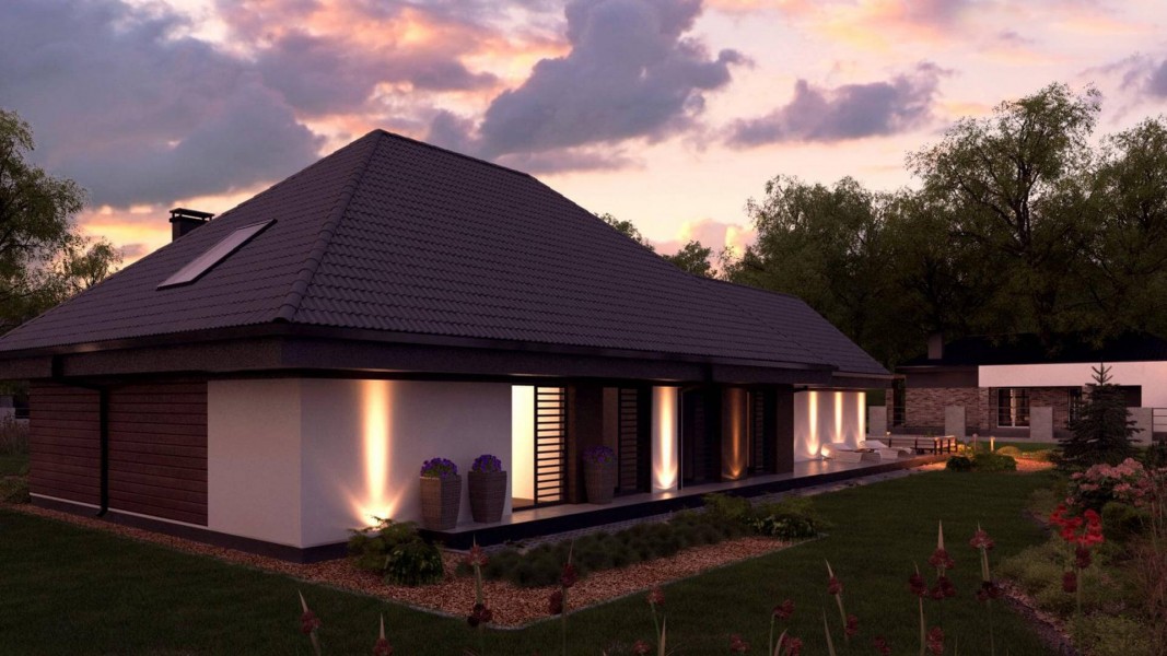 Проект современного частного дома из монолита