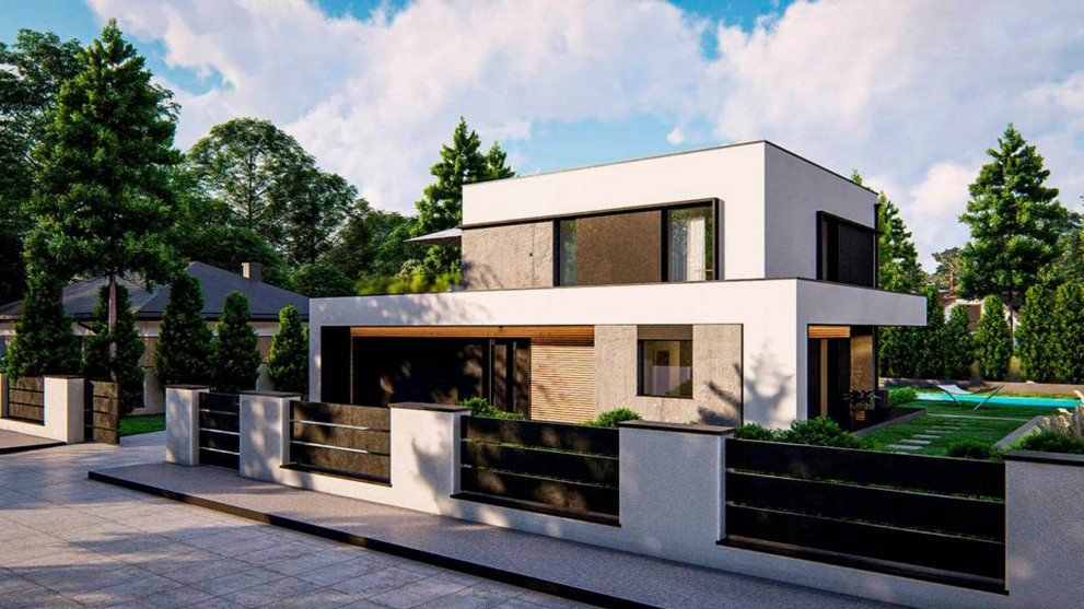 Строительство современного двухэтажного дома 203 квадратных метра в Краснодаре
